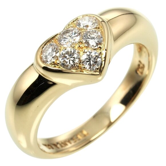 TIFFANY Gold Diamond Heart Ring - Picture 1 of 8